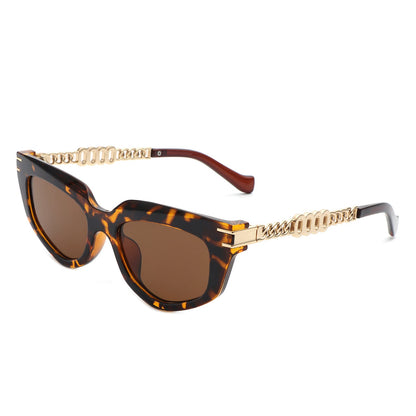 Skylight - Women Chic Chain Link Design Fashion Cat Eye Sunglasses-4