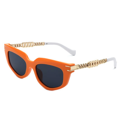 Skylight - Women Chic Chain Link Design Fashion Cat Eye Sunglasses-6