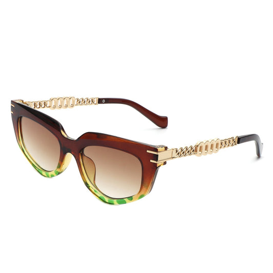 Skylight - Women Chic Chain Link Design Fashion Cat Eye Sunglasses-0