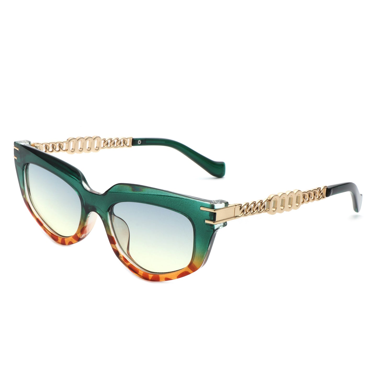 Skylight - Women Chic Chain Link Design Fashion Cat Eye Sunglasses-8