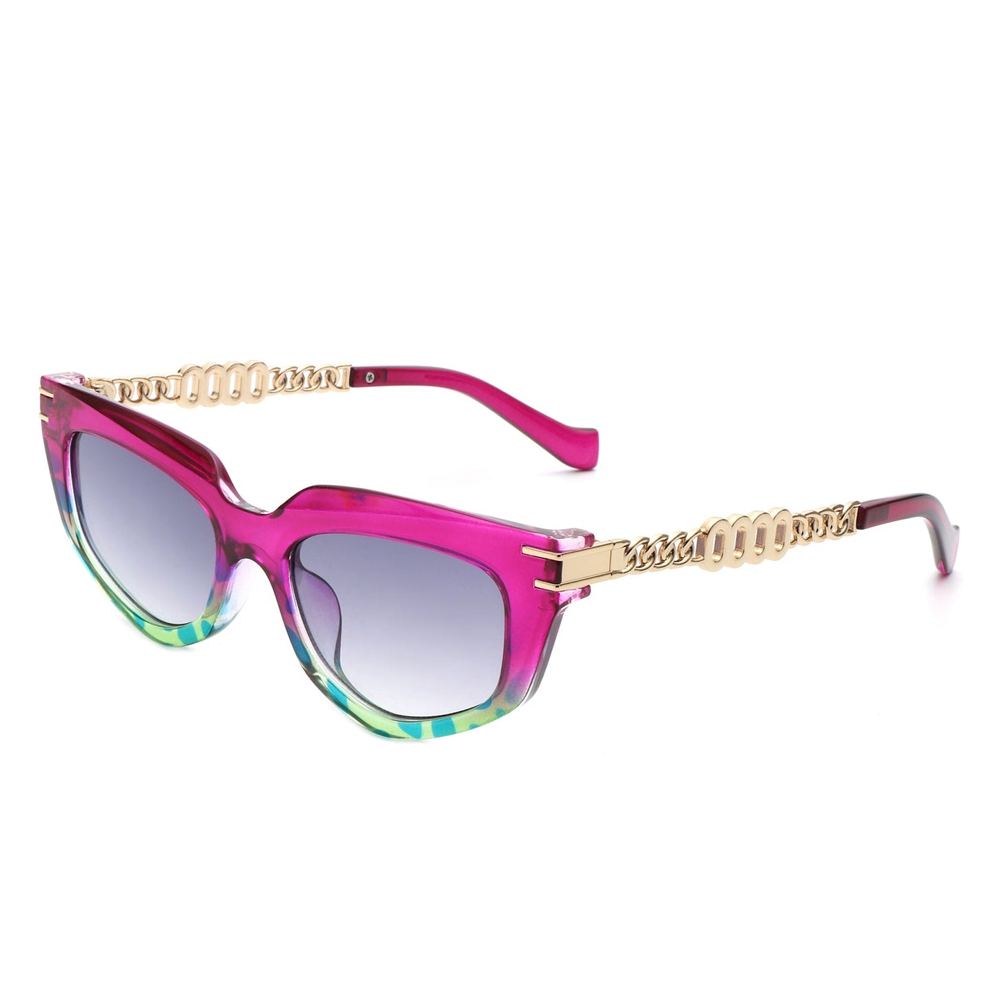 Skylight - Women Chic Chain Link Design Fashion Cat Eye Sunglasses-10