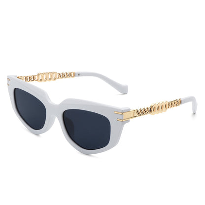 Skylight - Women Chic Chain Link Design Fashion Cat Eye Sunglasses-12