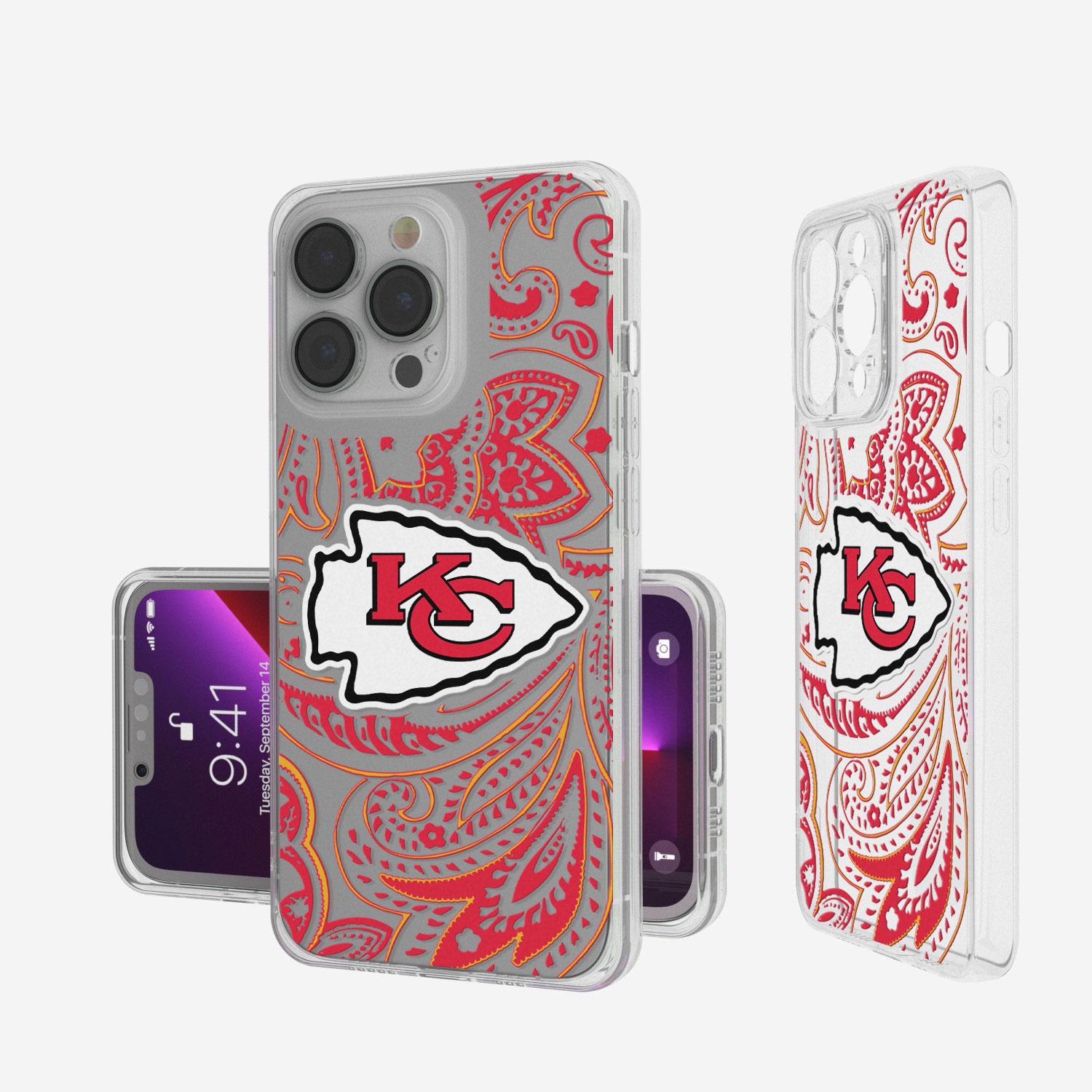 Las Vegas Raiders iPhone Clear Paisley Design Case 