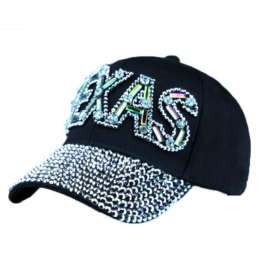 Texas Embroidered Diamond Studded Baseball Cap