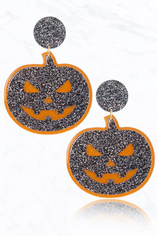Pumpkin Glitter Earrings