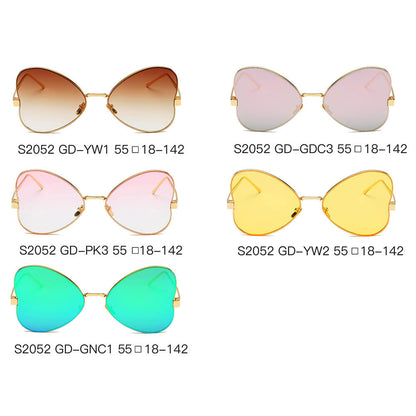 LINDSAY | Women Oversized Rounded Butterfly Fashion Sunglasses-11