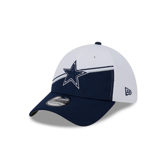 Men's New Era White/Navy Dallas Cowboys 2023 Sideline 39THIRTY Flex Hat