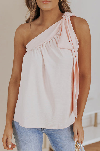 Chana Tie On Shoulder Sleeveless Top-0