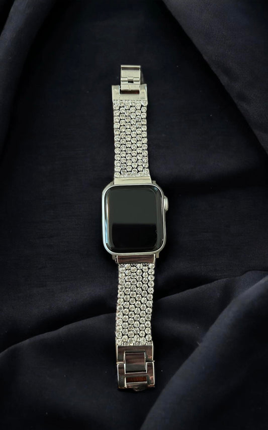 Silver Crystal Apple Watch Band