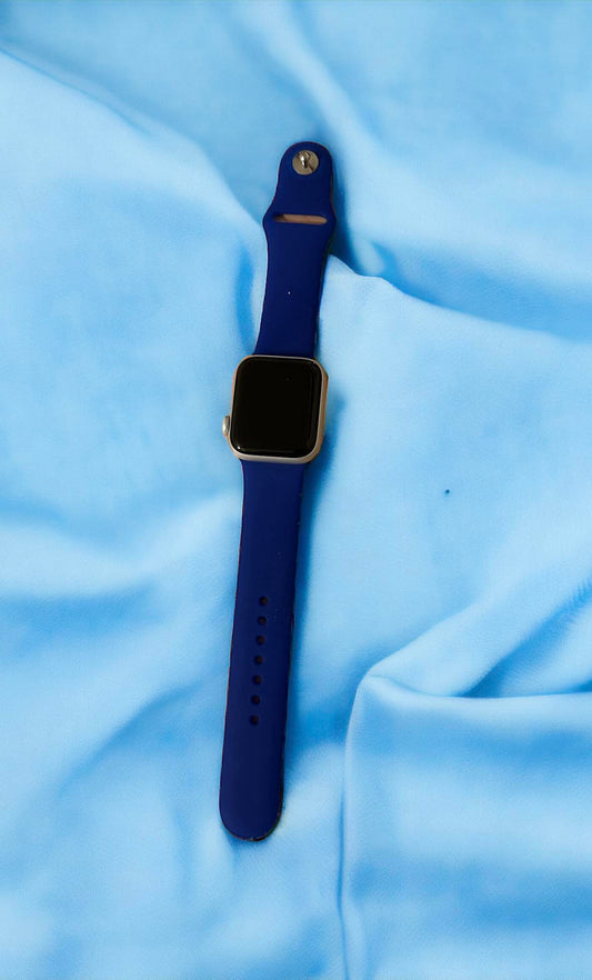 Blue Silicone Apple Watch Band