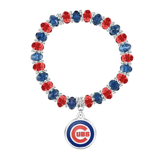 Mlb Chicago Cubs Two-Tone Beaded Bracelet