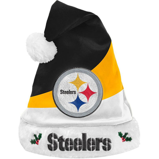 Pittsburgh Steelers Colorblock Santa Hat