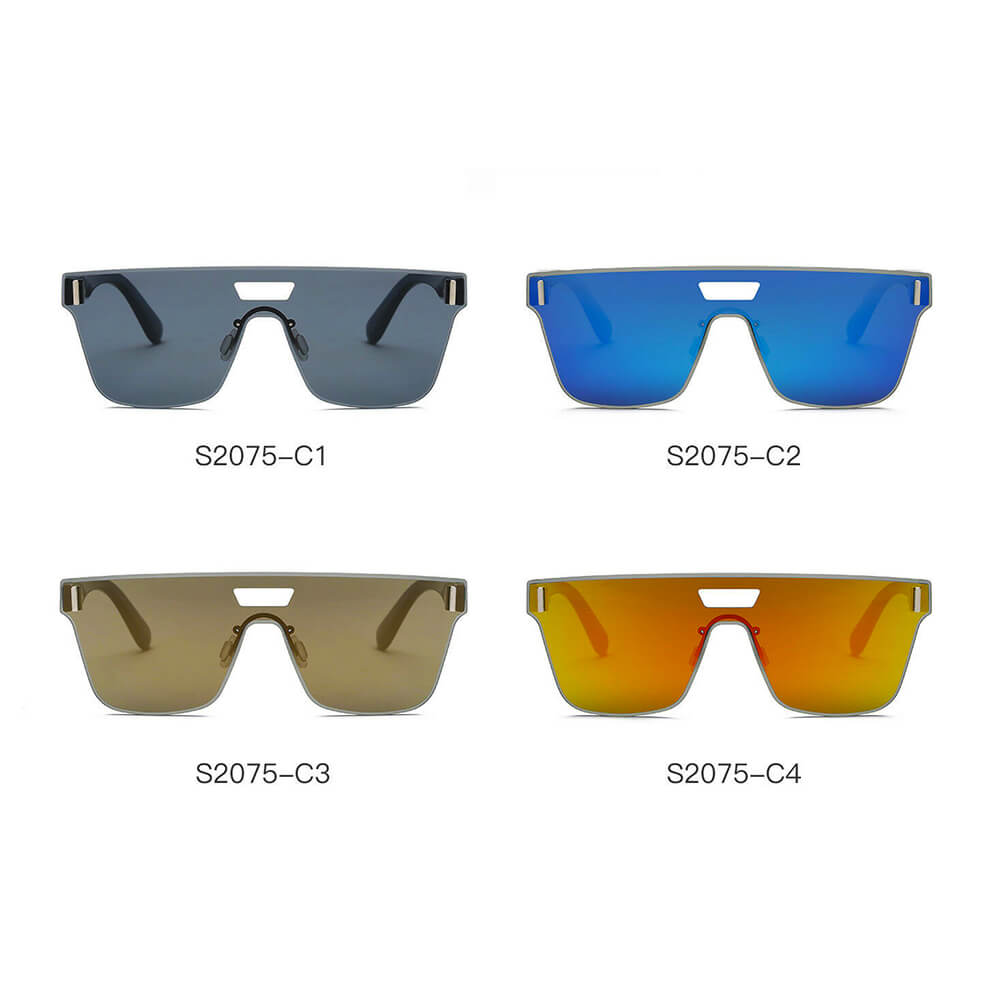 DEVON | Unisex Retro Square Mirrored Sunglasses-9