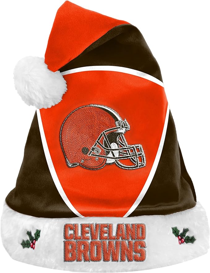 Cleveland Browns Colorblock Santa Hat