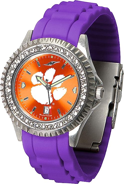 SunTime Clemson Tigers Sparkle Jelly Band Watch