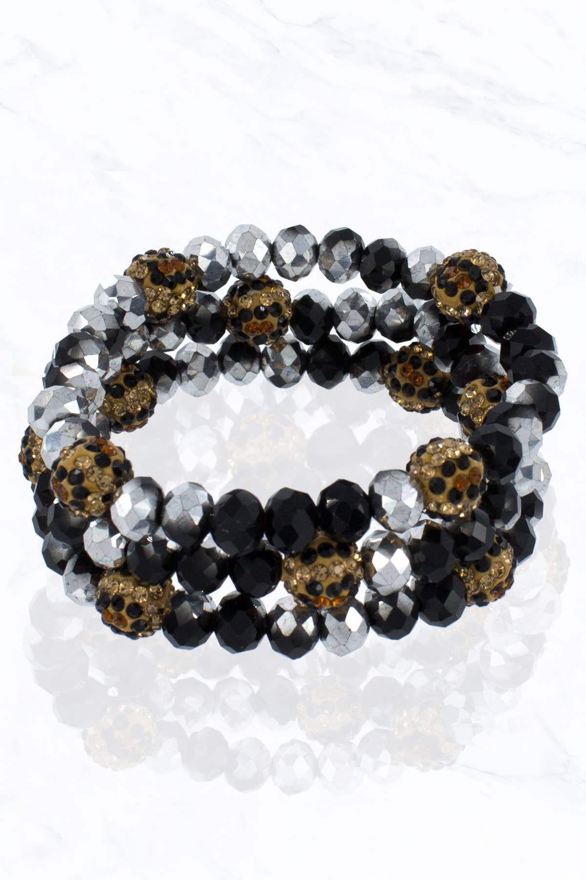 Bead & Leo Stone Ball Bracelet