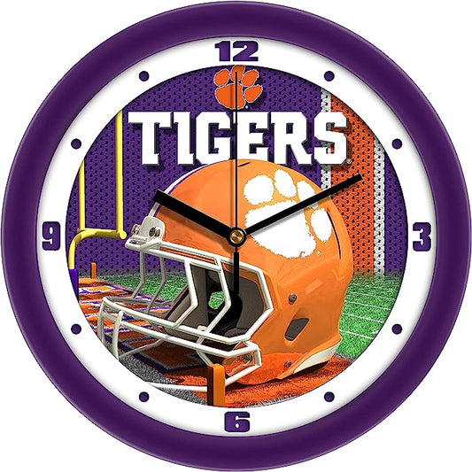 Clemson Tigers Football Helmet Wall Clock