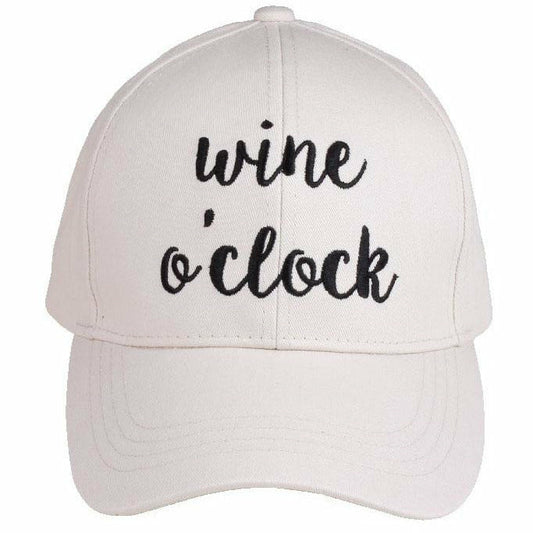 Wine O`Clock Embroidered CC Ball Cap