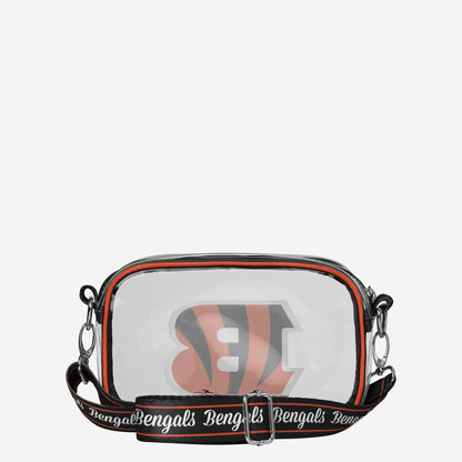 Cincinnati Bengals Team Stripe Clear Crossbody Bag