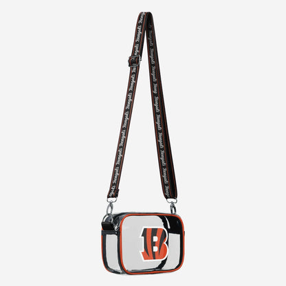 Cincinnati Bengals Team Stripe Clear Crossbody Bag