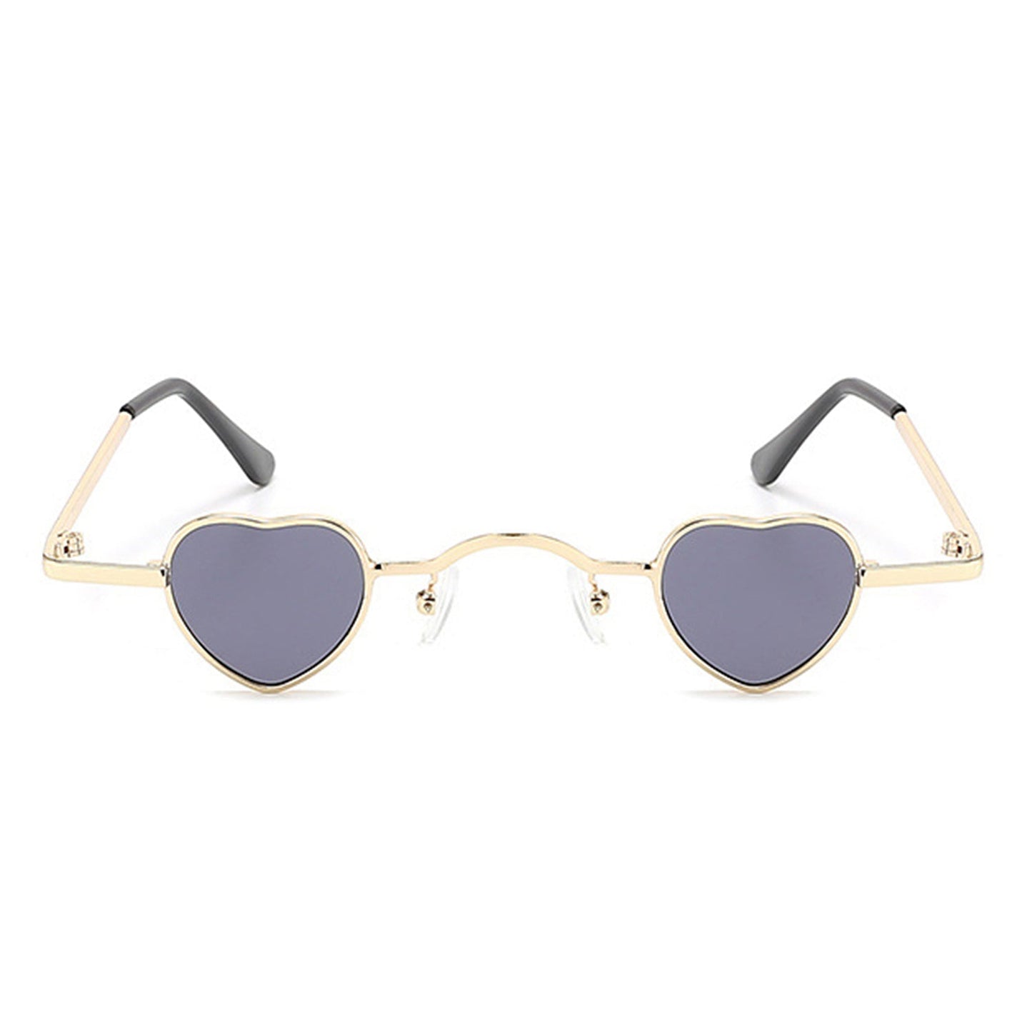 Zyral - Metal Heart Shaped Tinted Mini Color Pop Sunglasses-3