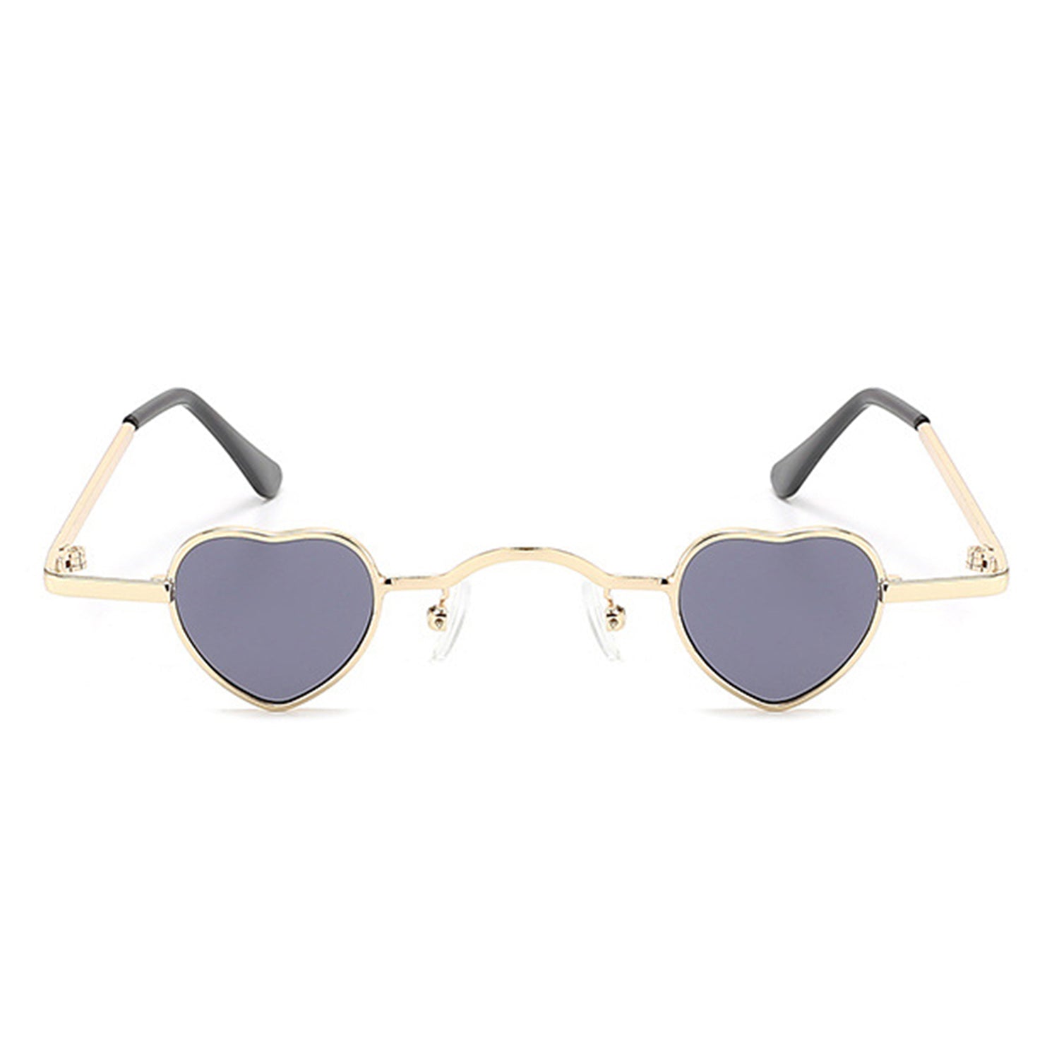 Zyral - Metal Heart Shaped Tinted Mini Color Pop Sunglasses-3