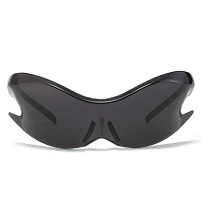 Whiestan - Futuristic Mirrored Sleek Wrap Around Sports Sunglasses-3