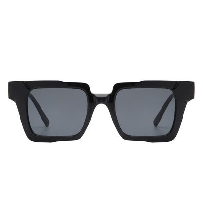 Xeno - Flat Top Geometric Fashion Square Sunglasses-1