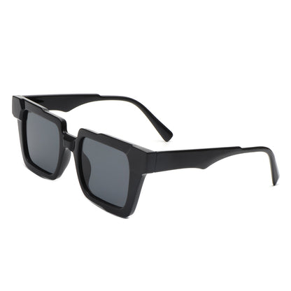 Xeno - Flat Top Geometric Fashion Square Sunglasses-2