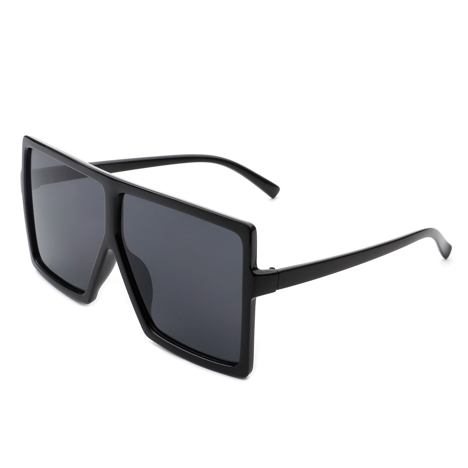 Zenithia - Square Oversize Women Flat Top Fashion Sunglasses-2