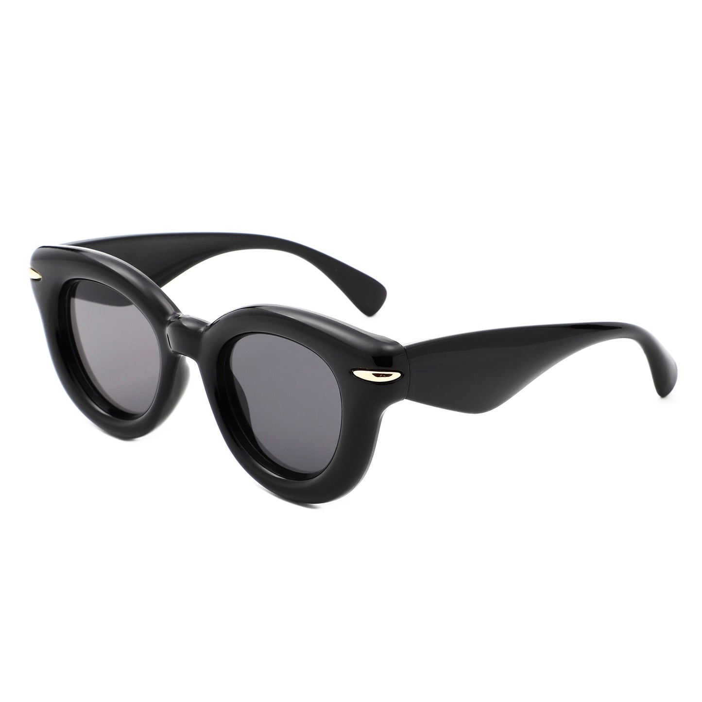 Glide - Round Thick Frame Retro Circle Sunglass-2