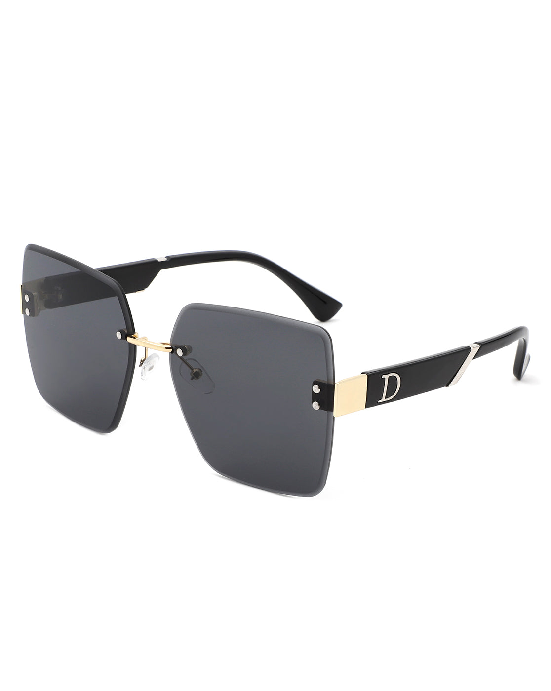 Kaelys - Women's Oversized Rimless Sunglasses-2