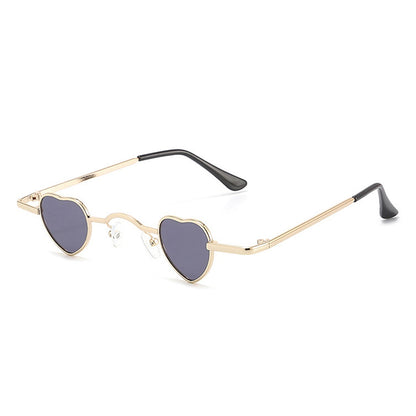 Zyral - Metal Heart Shaped Tinted Mini Color Pop Sunglasses-4