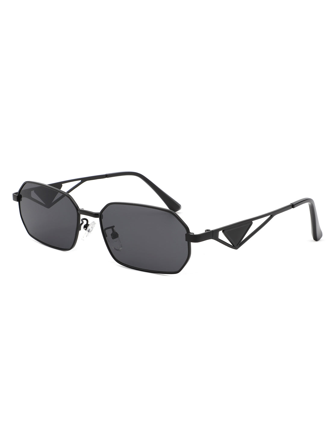 Xosnuze - Retro Geometric Rectangle Square Frame Sunglasses-2