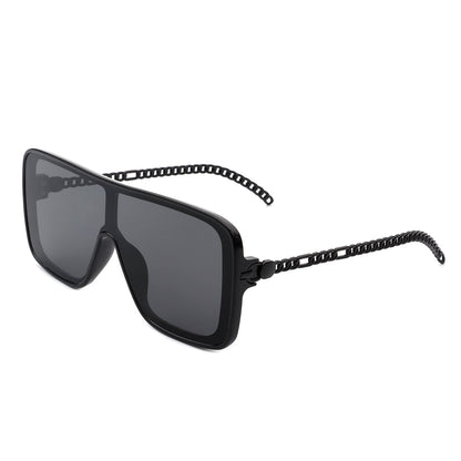 Wildwind - Square Fashion Flat Top Oversize Retro Sunglasses-2