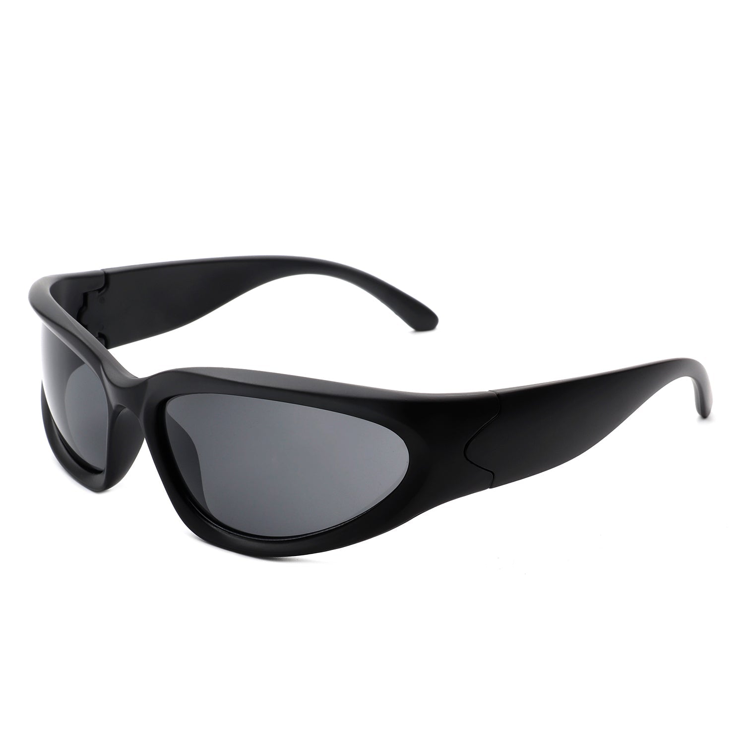 Starfall - Sporty Rectangle Oval Y2K Wrap Around Unisex Fashion Sunglasses-2