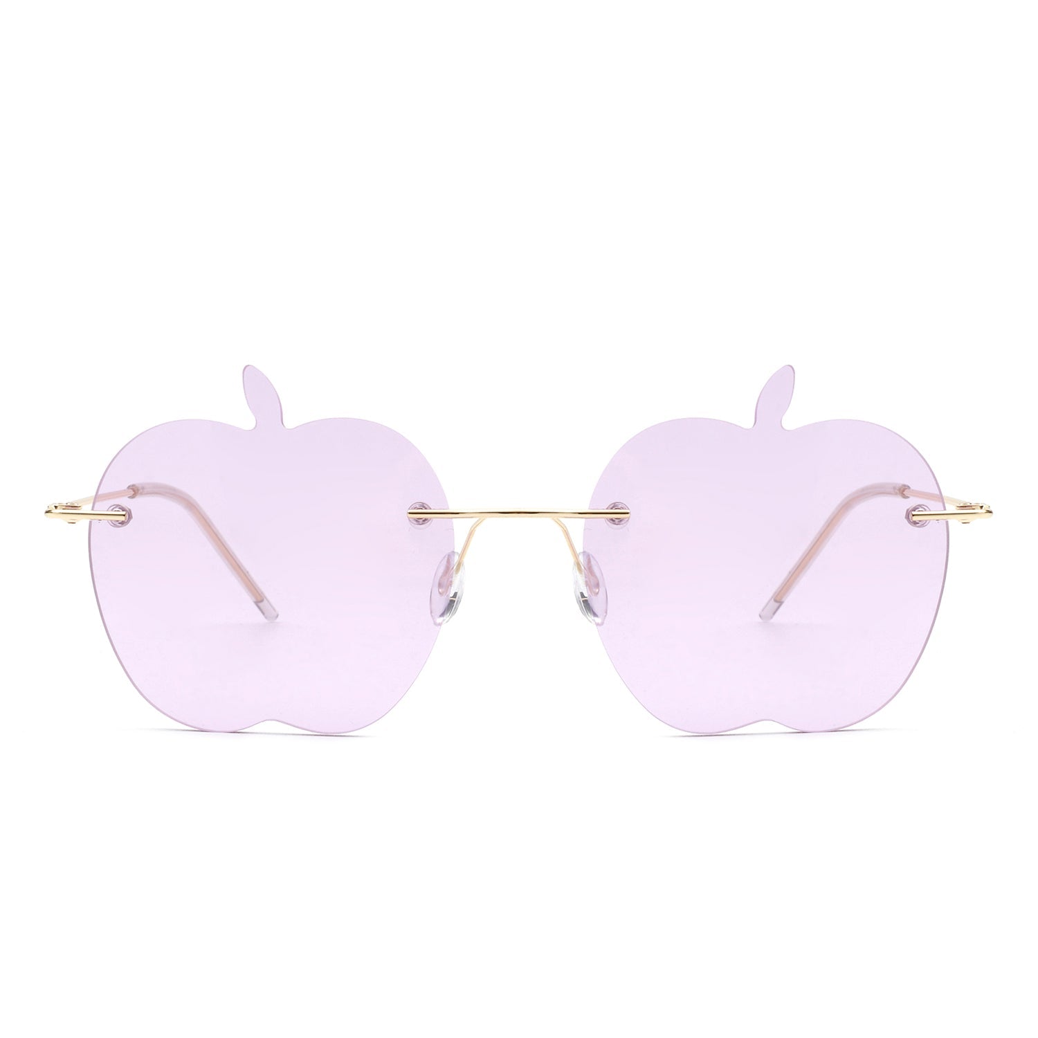 Zephyrus - Rimless Apple Shape Party Frameless Tinted Sunglasses-2