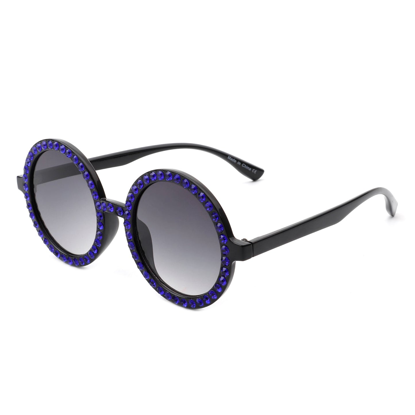 Dreamwey - Round Fashion Rhinestone Circle Oversize Women Sunglasses-3