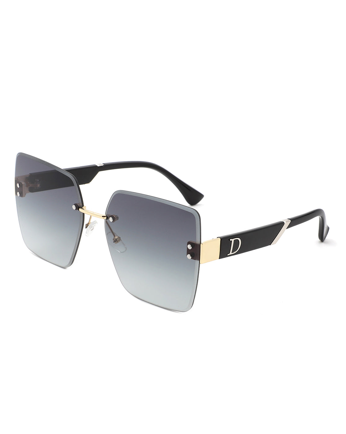 Kaelys - Women's Oversized Rimless Sunglasses-4