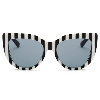 HELSINKI | Women Round Cat Eye Oversized Fashion Sunglasses-3