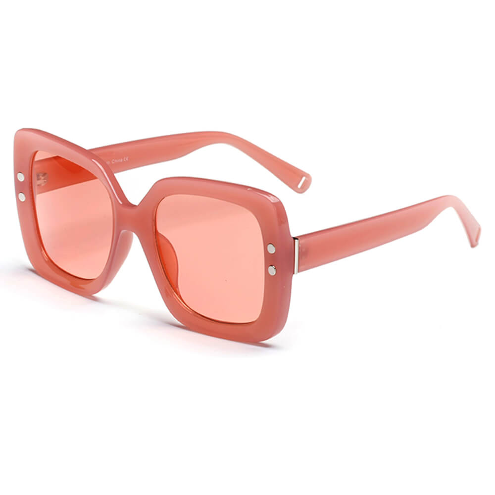 Katy - Women Square Flat Top Fashion Sunglasses-2