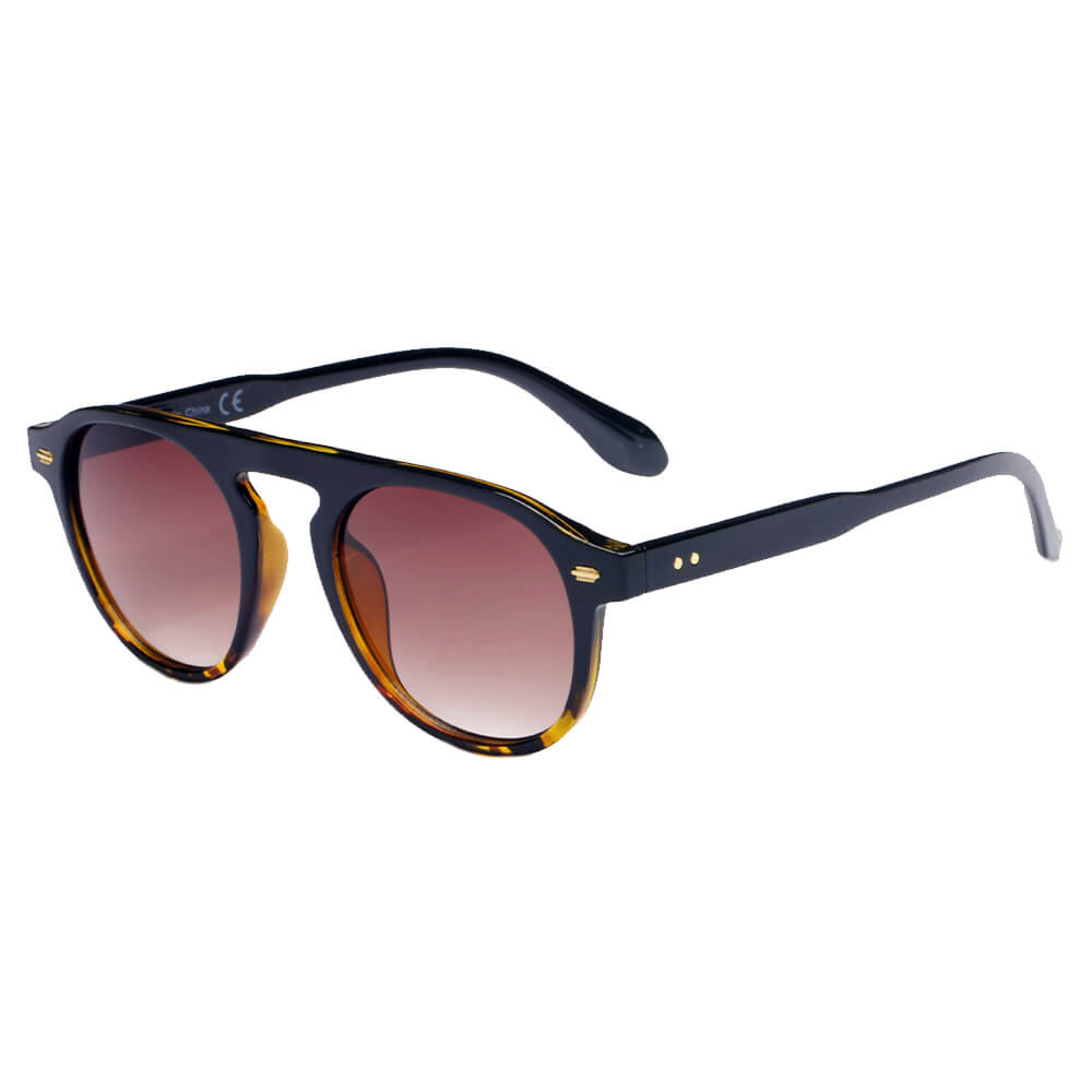 CADIZ | Unisex Round Carrera Fashion Round Brow Bar Sunglasses-2