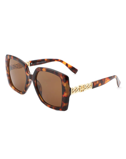 Thorne - Women's Oversized Flat Top Square Fashion Sunglasses-0