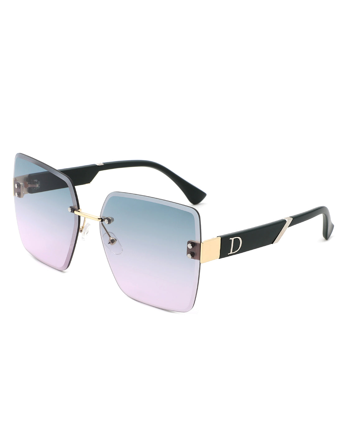 Kaelys - Women's Oversized Rimless Sunglasses-5