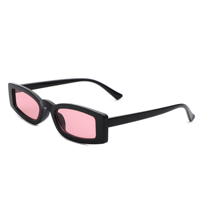 Starzest - Retro Rectangle Slim Tinted Square Narrow Sunglasses-5