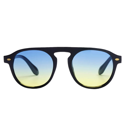 CADIZ | Unisex Round Carrera Fashion Round Brow Bar Sunglasses-5