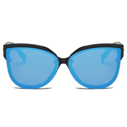 LENOIR | Women Oversized Mirrored Cat Eye Sunglasses-5