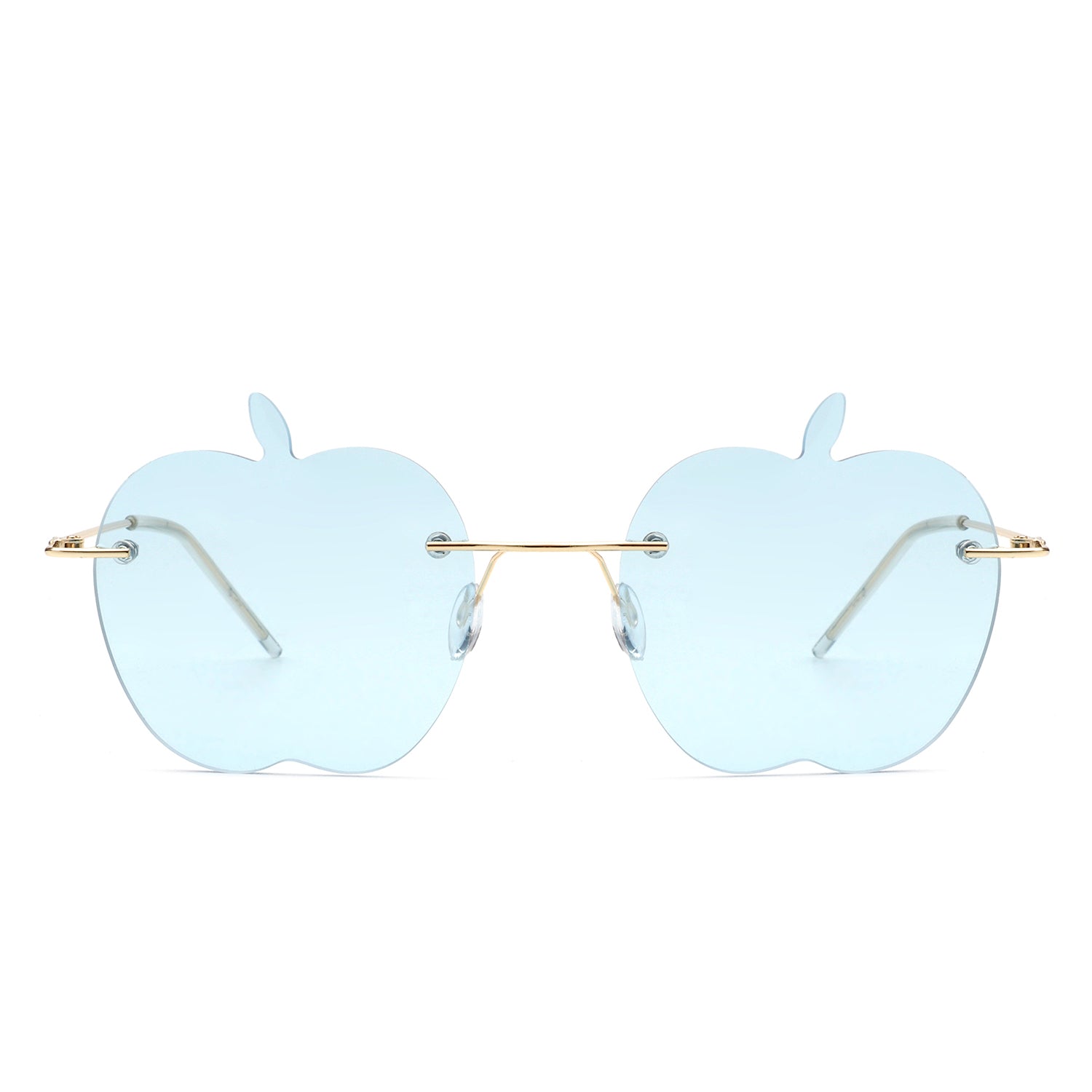 Zephyrus - Rimless Apple Shape Party Frameless Tinted Sunglasses-6