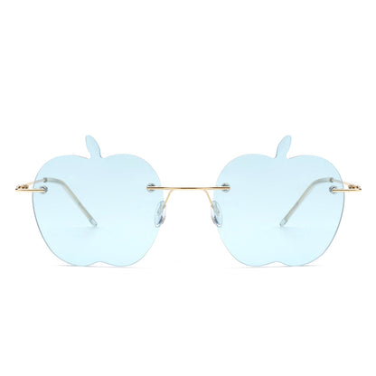 Zephyrus - Rimless Apple Shape Party Frameless Tinted Sunglasses-6