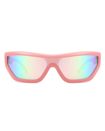 Tybalt - Square Wrap Around Geometric Fashion Sunglasses-7